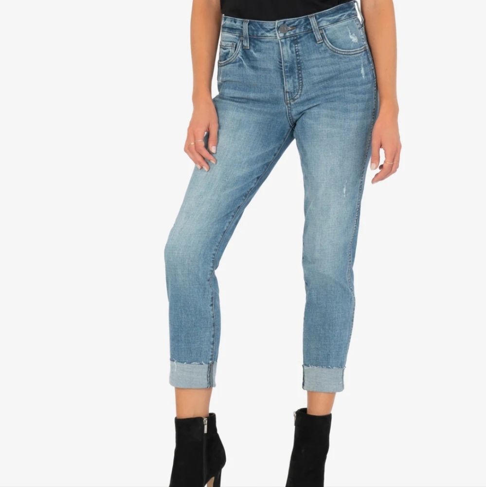 Kut from the Kloth Catherine Fab AB Boyfriend, High Rise Jeans- Size 2…